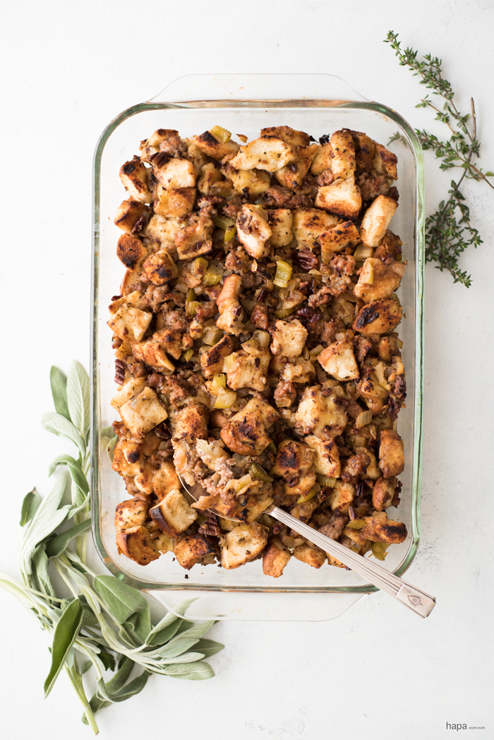 This moist and tender Pork Sausage Dressing is a stand-out dish on any Thanksgiving table!