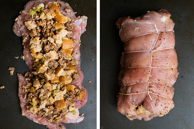 Turkey Roulade - Roll Collage