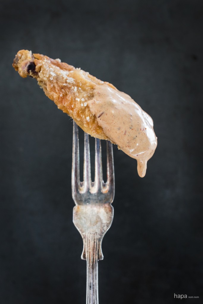 Truly Crispy Oven Baked Wings with Smoky Spicy Chipotle Dipping Sauce