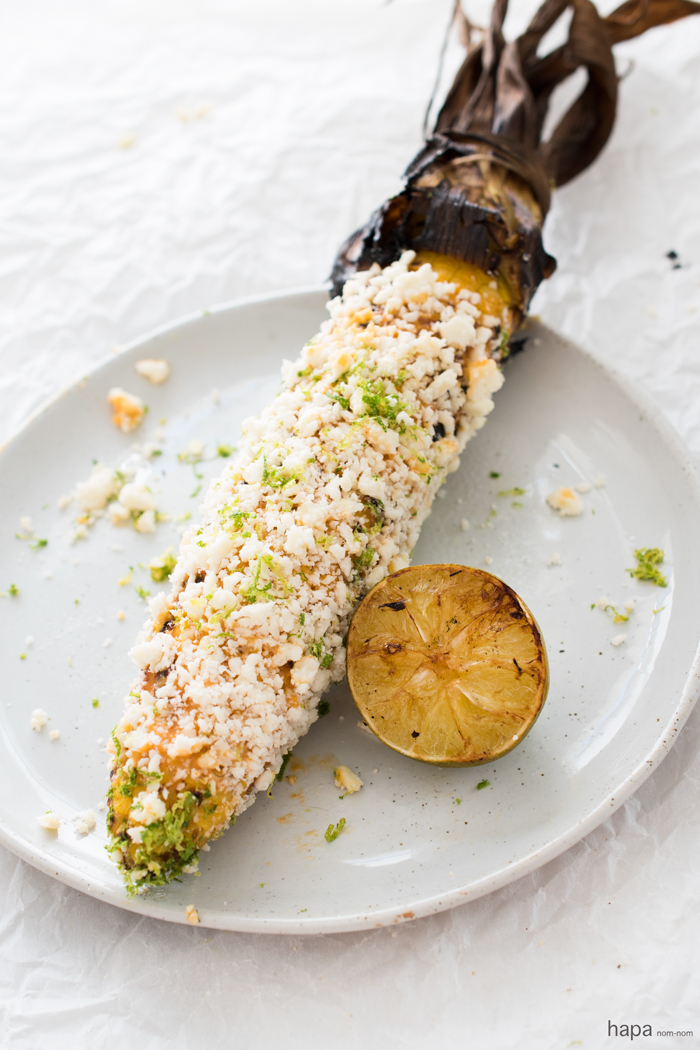 The spicy umami flavor of the gochujang, paired with the sweet corn, zesty lime, and salty cotija cheese make this Korean-Mexican Grilled Corn INSANELY delicious!