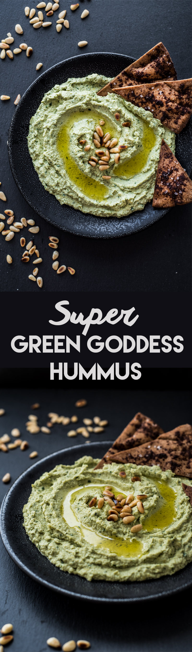 Feel good about snacking with this Super Green Goddess Hummus - ultra healthy, super delicious, and so easy to make!