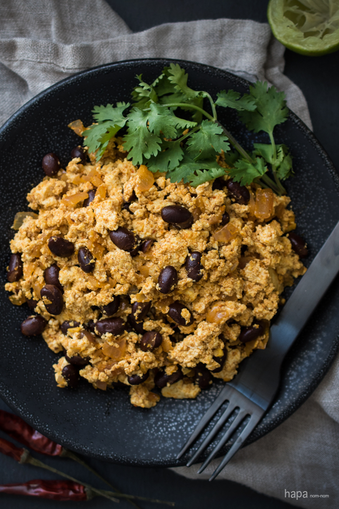 This Spiced Tofu Scramble is flavored with berbere (an Ethiopian spice mix) it's tofu with some serious kick!