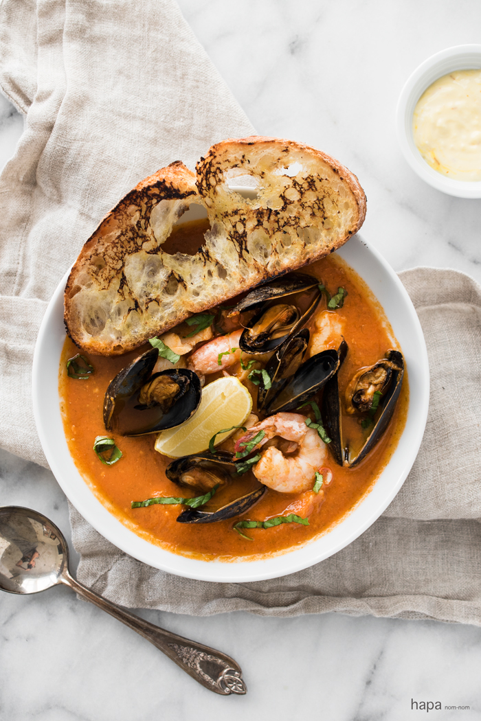 One pot bouillabaisse by Hapa Nom on @thouswellblog