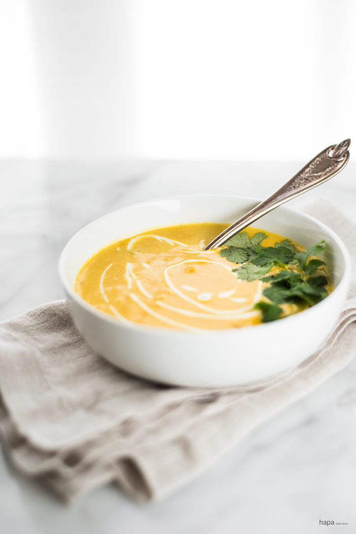 This Super Creamy Mulligatawny Soup is going to ROCK your world! It's so rich, so creamy, so good, that I was literally spooning molten hot soup into my mouth before it even had time to cool down!