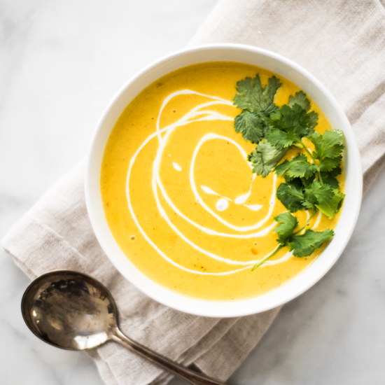 Creamy, delicious, easy Mulligatawny Soup. So good, you can't put down the spoon!