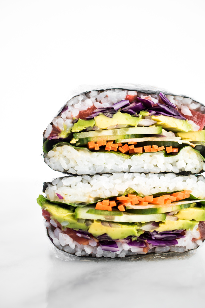 Light, portable, and totally customizable; this Japanese-style sandwich, known as Onigirazu, makes for a perfect light lunch!