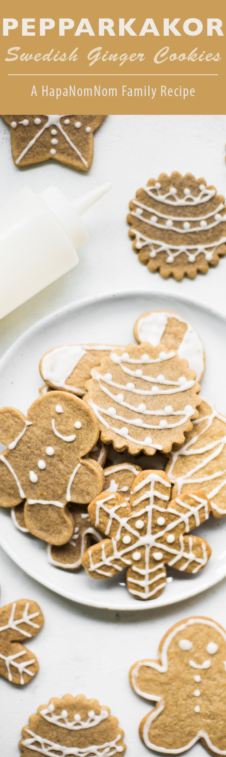 Pepparkakor (Swedish Ginger Cookies) - a family recipe and Christmas cookie favorite! These thin spiced cookies make the holidays extra special.