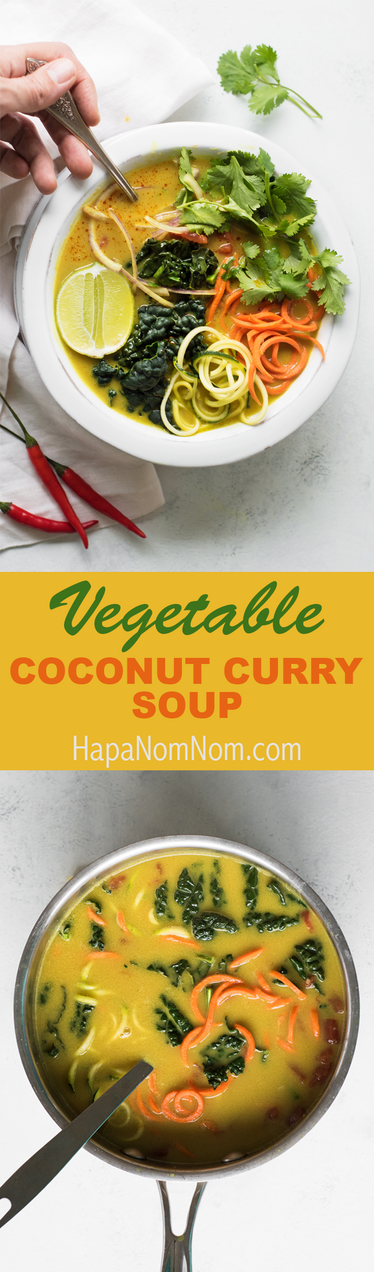This Vegetable Coconut Curry Soup is rich, creamy, and packed with bold flavors and loaded with veggies.