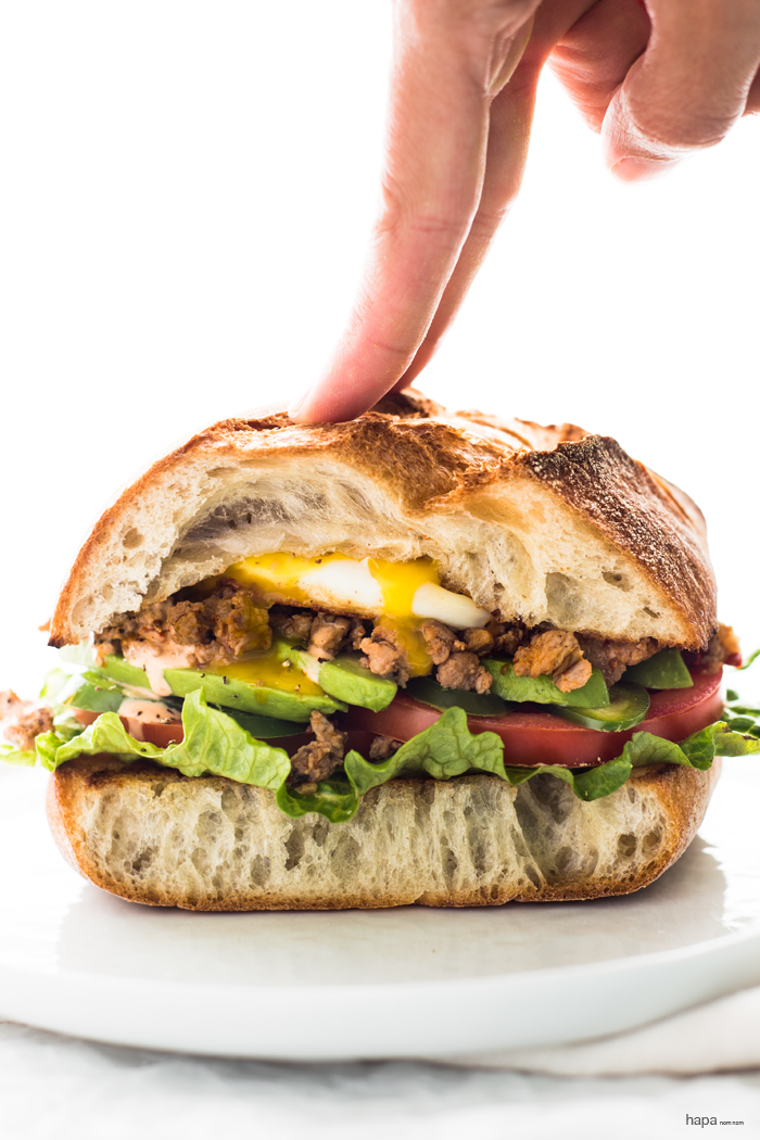 This Chorizo Torta is perfect for breakfast for lunch. It's quick, easy, totally delicious! 