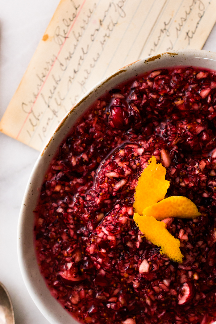 Super quick and easy Cranberry Relish