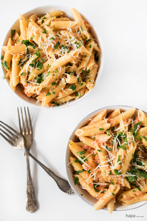 Penne alla Vodka is a fantastic weeknight meal that can be on the table in about 20-25 minutes! It's sure to please everyone.