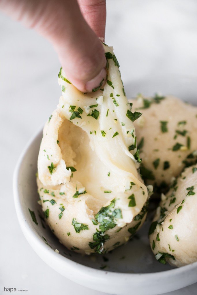One bite of these Cheese Stuffed Garlic Bombs my friends, and you'll be in garlic bread heaven. Talk about wanting to eat all 8 of them - I seriously had to put them down and just away.