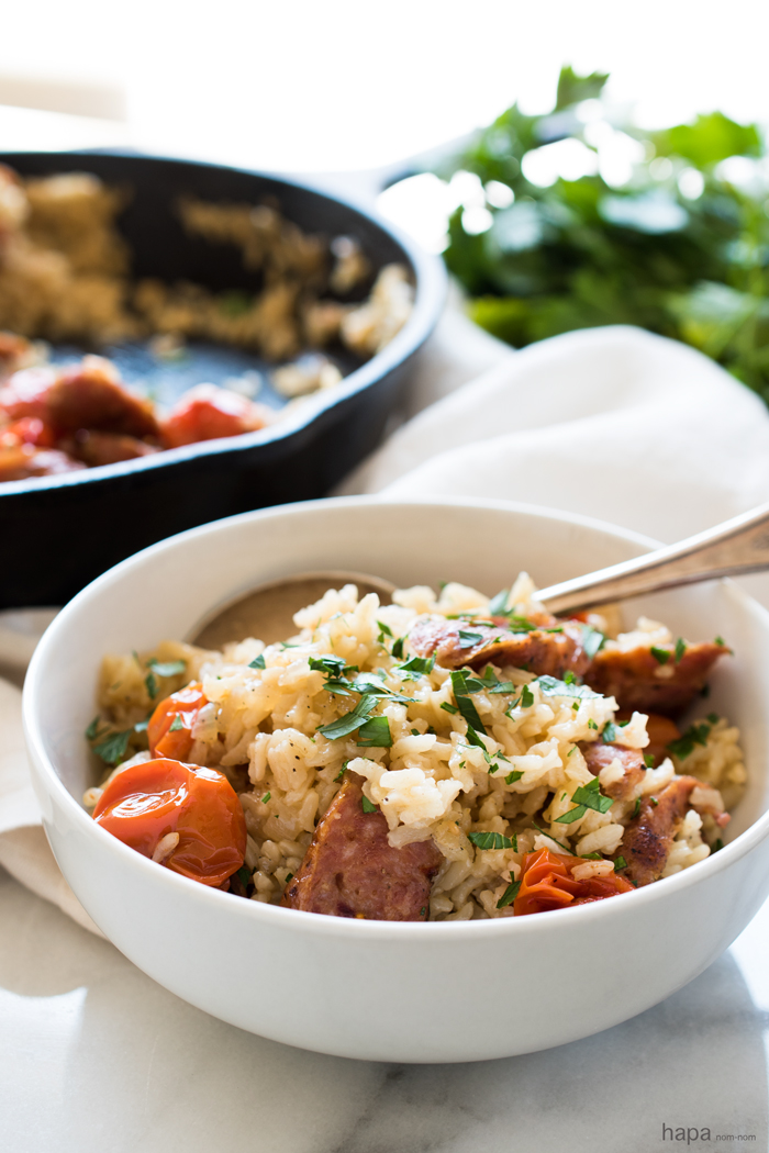 Easy One Pot Sausage and Rice
