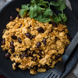 This Spiced Tofu Scramble is flavored with berbere (an Ethiopian spice mix) it's tofu with some serious kick!