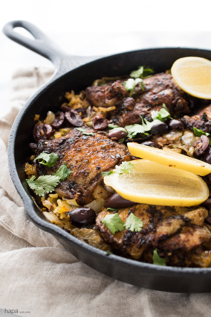 One Pot Moroccan Chicken and Rice - a ton of flavor and minimal clean-up.