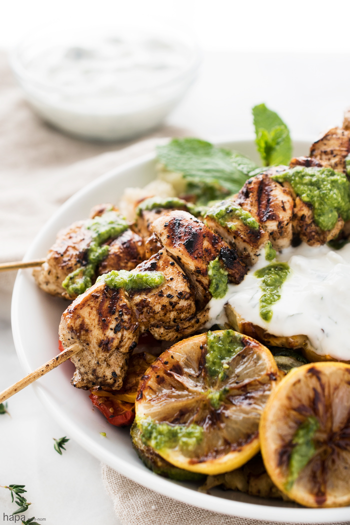 Greek Chicken Souvlaki Meal Prep Bowls • Salt & Lavender