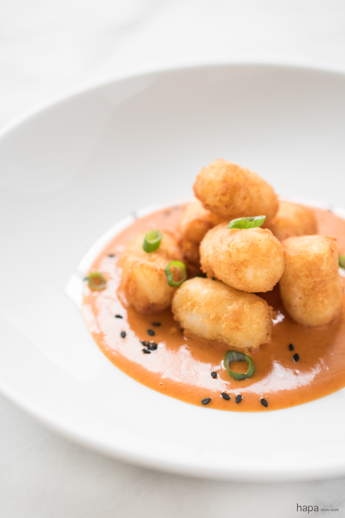 Japanese Hash Browns - with an umami hash brown dipping sauce