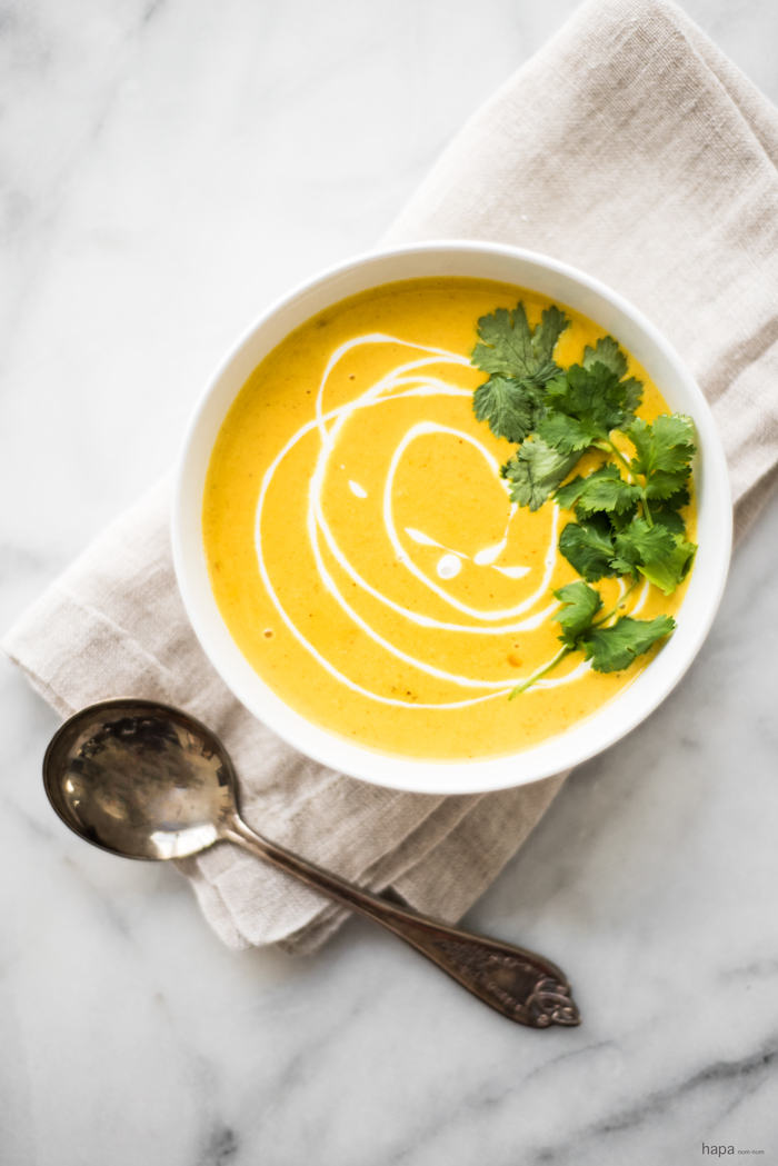 This Super Creamy Mulligatawny Soup is going to ROCK your world! It's so rich, so creamy, so good, that I was literally spooning molten hot soup into my mouth before it even had time to cool down!