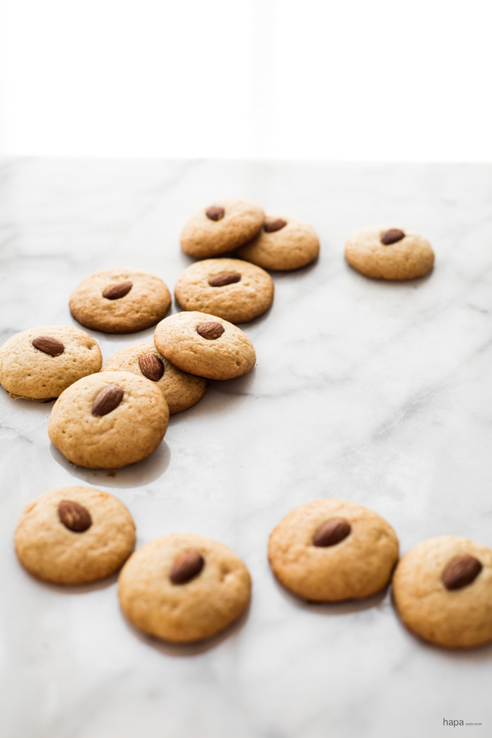 Celebrate Chinese New Year with these delicious Honey Almond Cookies! Softer and lighter than traditional ones, but every bit as delicious! 