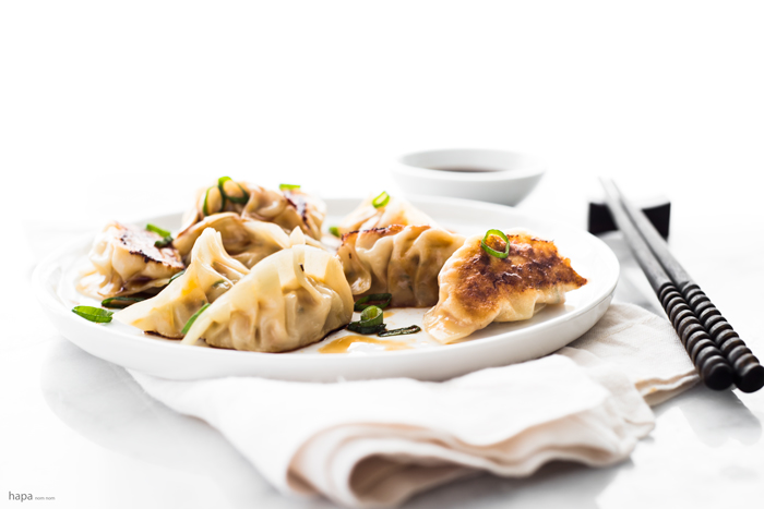 Spicy Chicken Pot Stickers with Ginger Infused Dipping Sauce (Dumplings / Gyoza) + a VIDEO to show you how to wrap them!