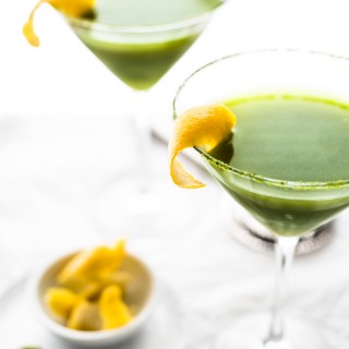A Japanese twist on a lemon drop cocktail, the earthy-grassy matcha pairs beautifully with the sweet and sour qualities of honey and lemon.