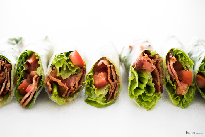 Wrapped in a thin, light rice paper wrapper these rolls give you more BLT bang for your buck! 