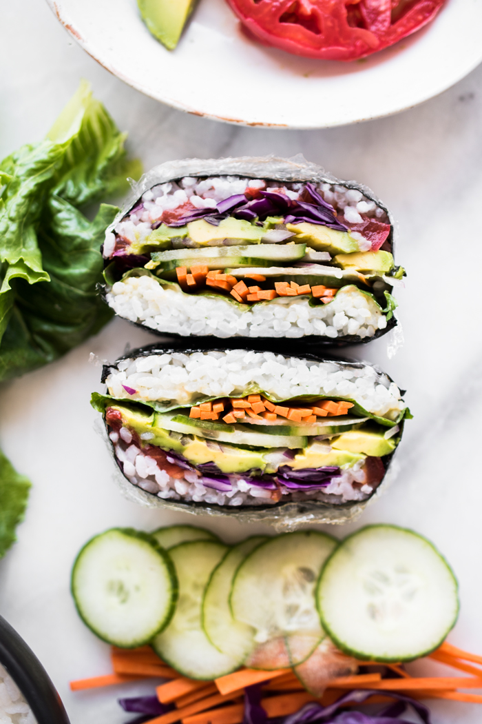 Light, portable, and totally customizable; this Japanese-style sandwich, known as Onigirazu, makes for a perfect light lunch!