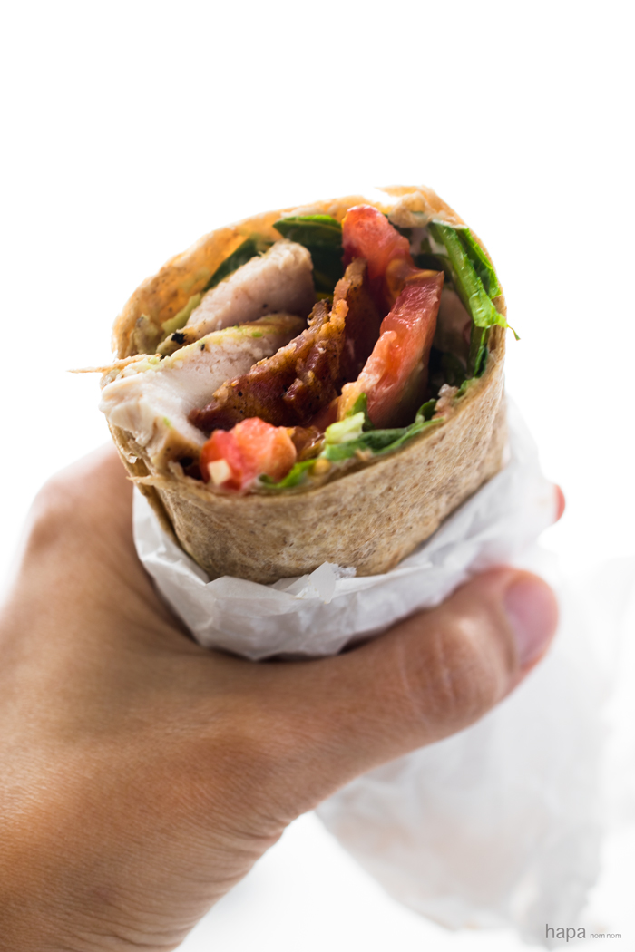 A classic California Club in a wrap. Perfect for an easy lunch and loaded with flavor. 