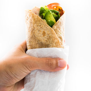 A classic California Club in a wrap. Perfect for an easy lunch and loaded with flavor.
