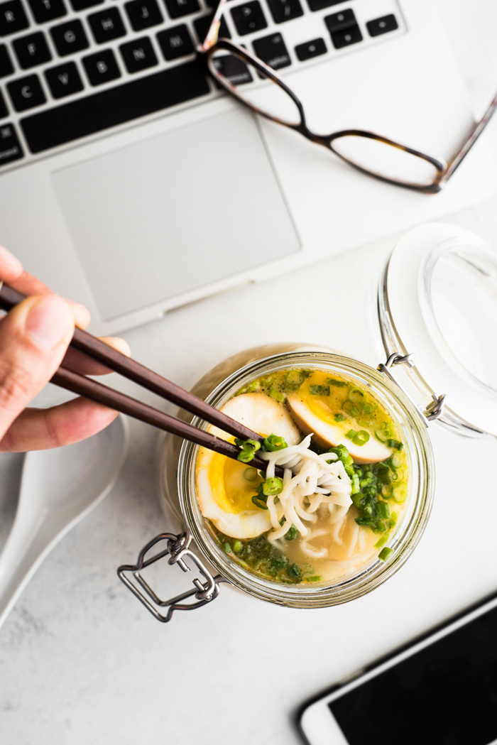 Be the envy of the office with this Take-to-Work Mason Jar Ramen!