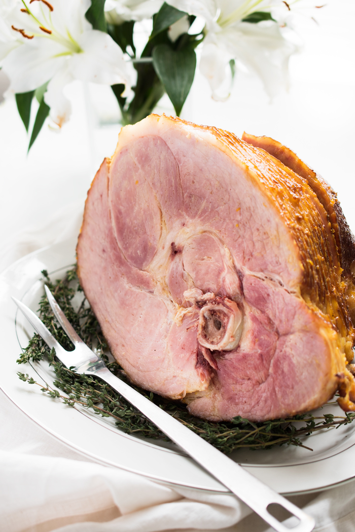 This easy Orange-Maple Glazed Ham is perfect for the holidays, feeds a crowd, and takes only minutes of prep time!