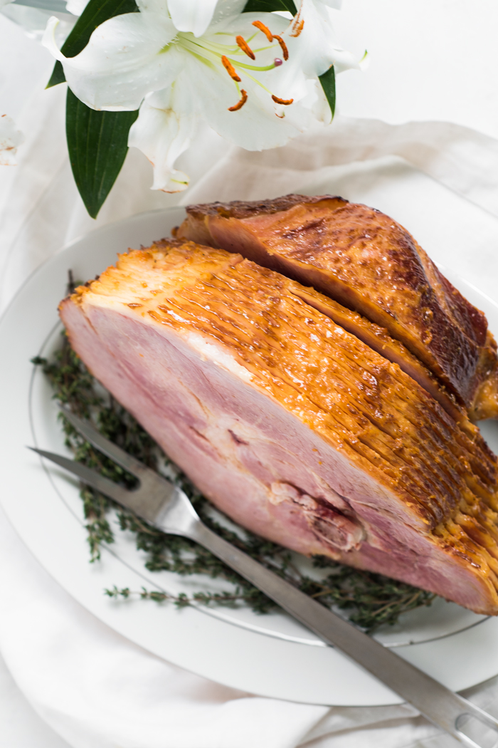 This easy Orange-Maple Glazed Ham is perfect for the holidays, feeds a crowd, and takes only minutes of prep time!