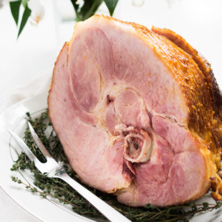 This easy Orange-Maple Glazed Ham is perfect for the holidays, feeds a crowd, and takes only minutes of prep time!